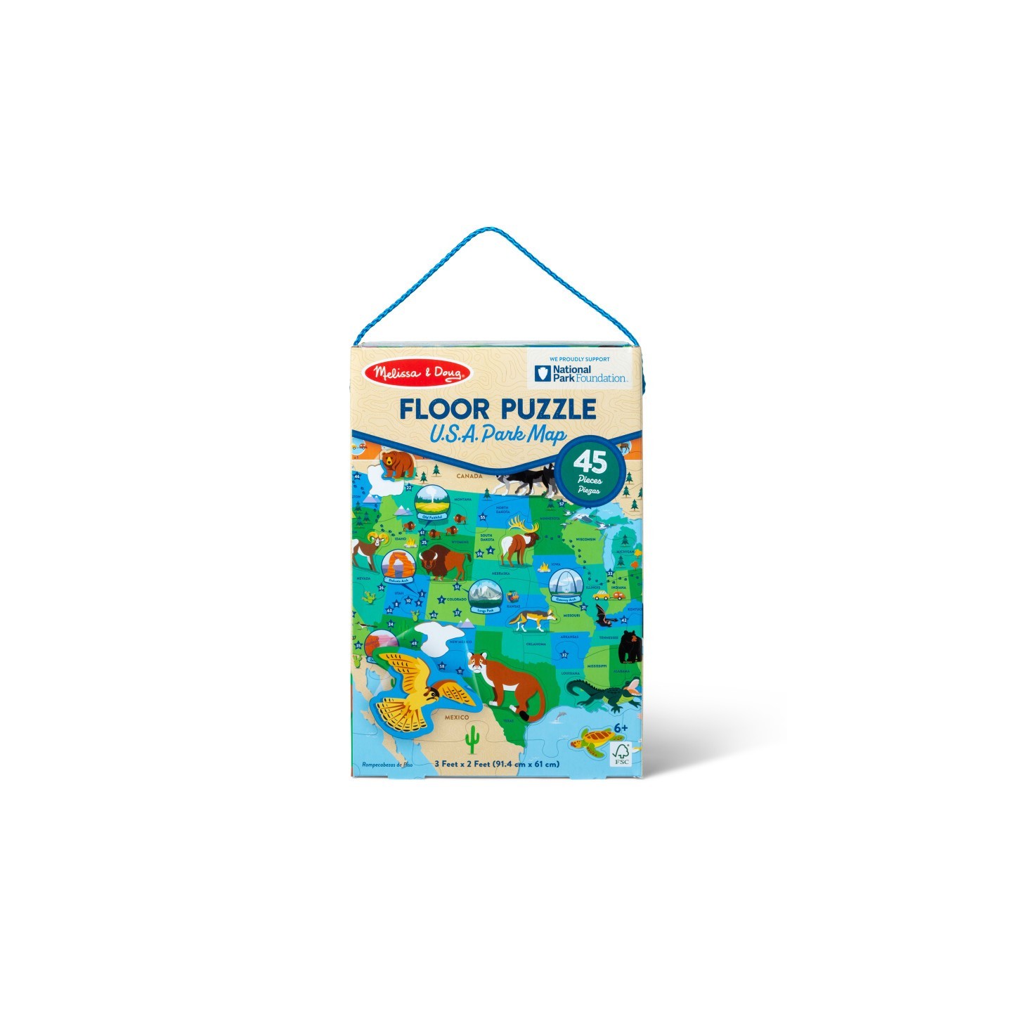 Melissa & Doug National Parks Floor Puzzle - U.S.A. Park Map