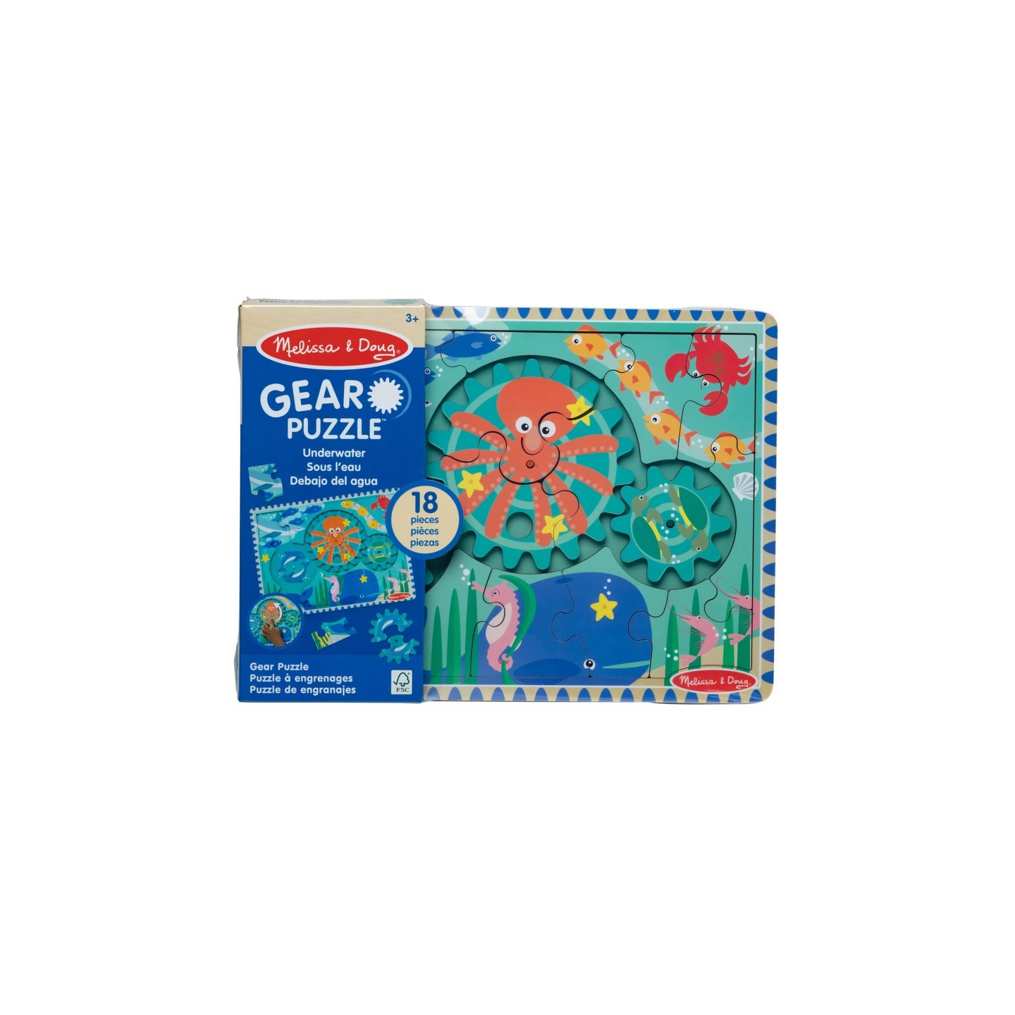 Melissa & Doug Underwater Wooden Gear Puzzle