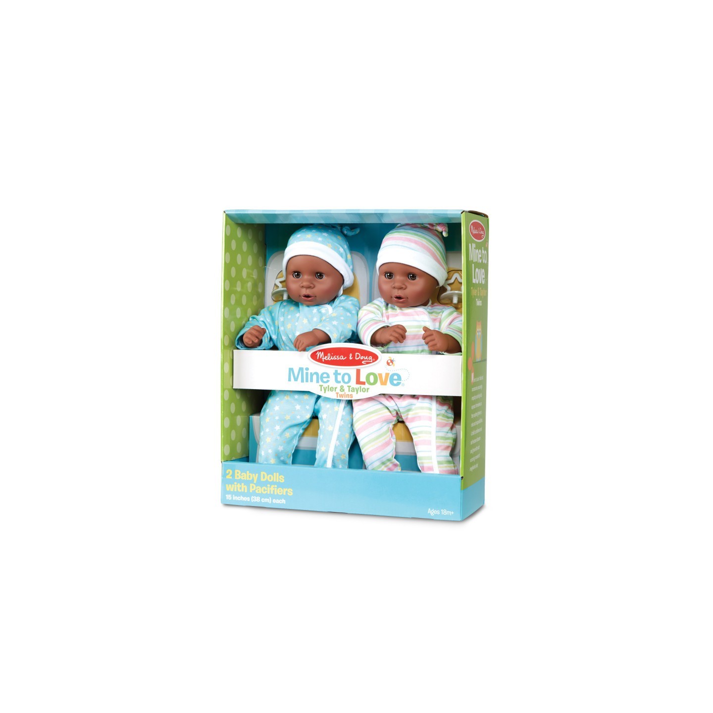 Melissa & Doug Mine to Love Twins Tyler & Taylor Dolls