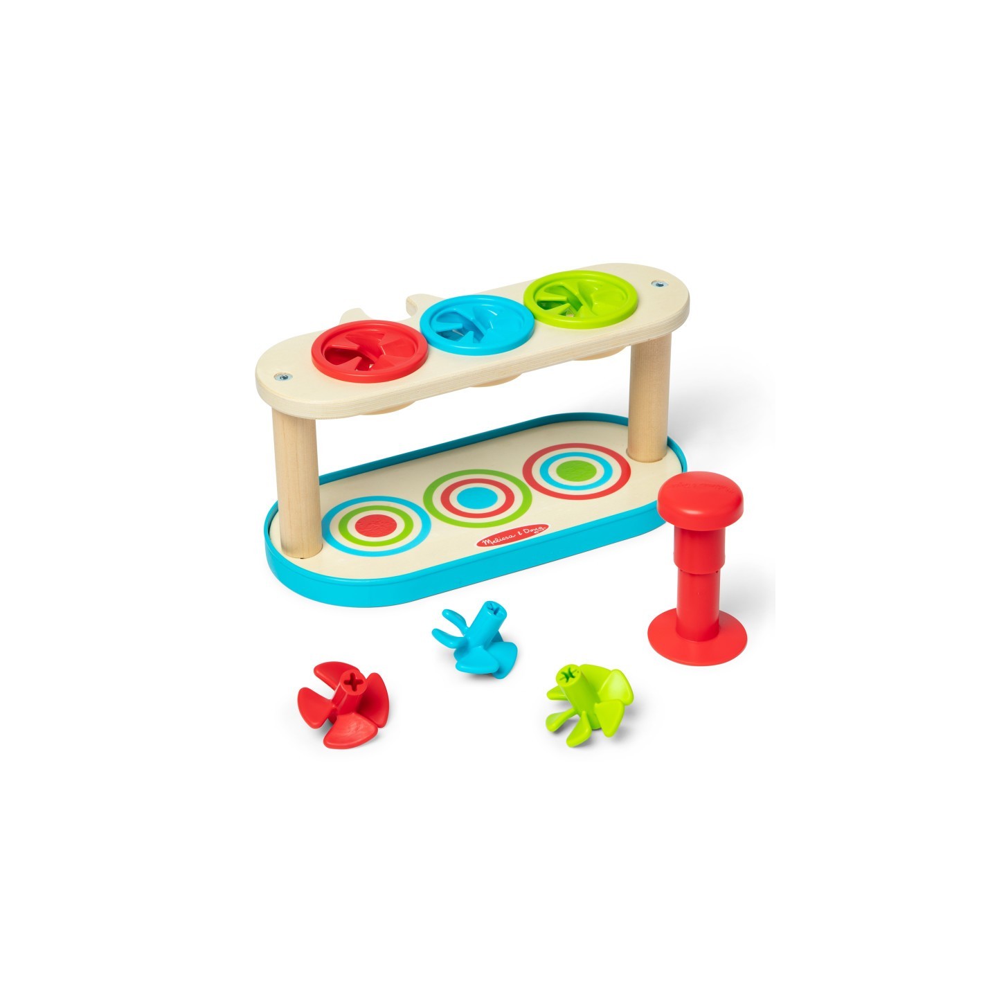 Melissa & Doug Match & Push Spinning Tops