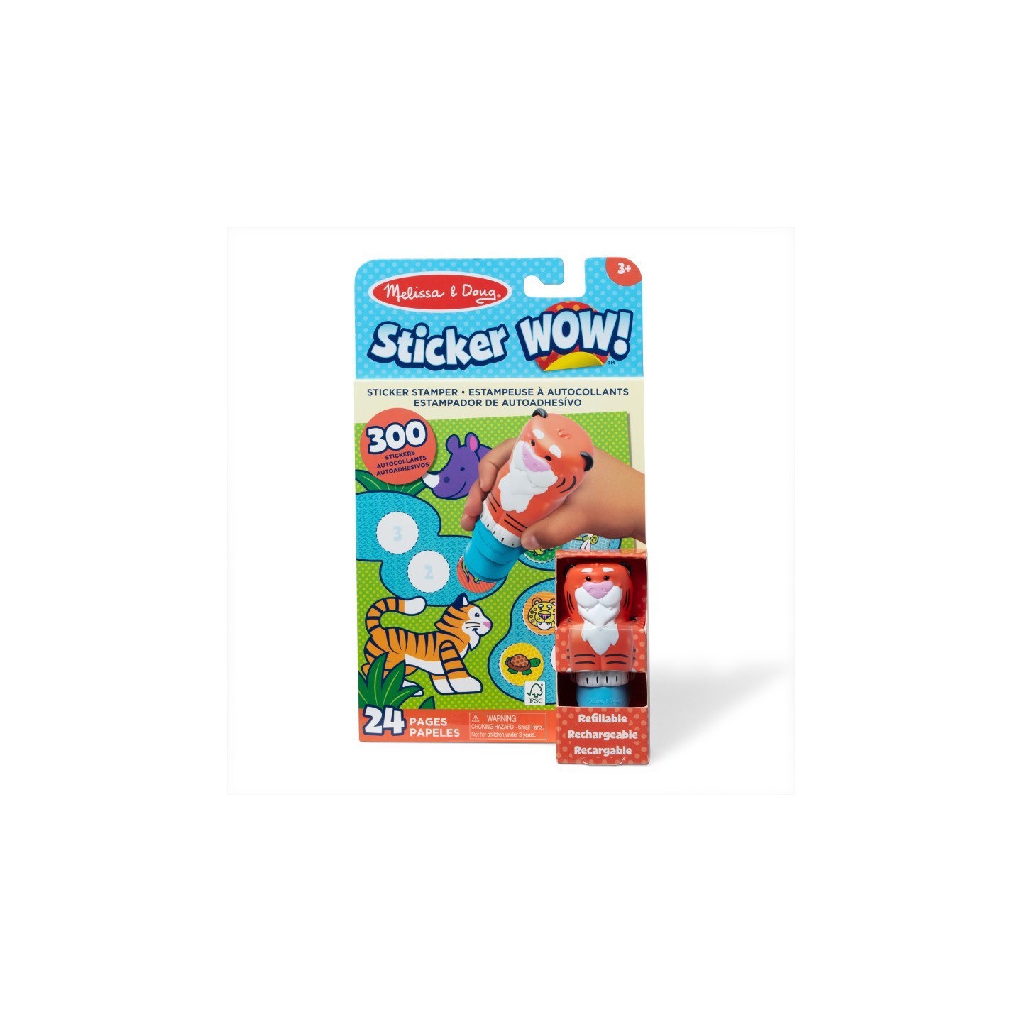 Melissa & Doug Sticker WOW! Sticker Stamper & Activity Pad - Tiger