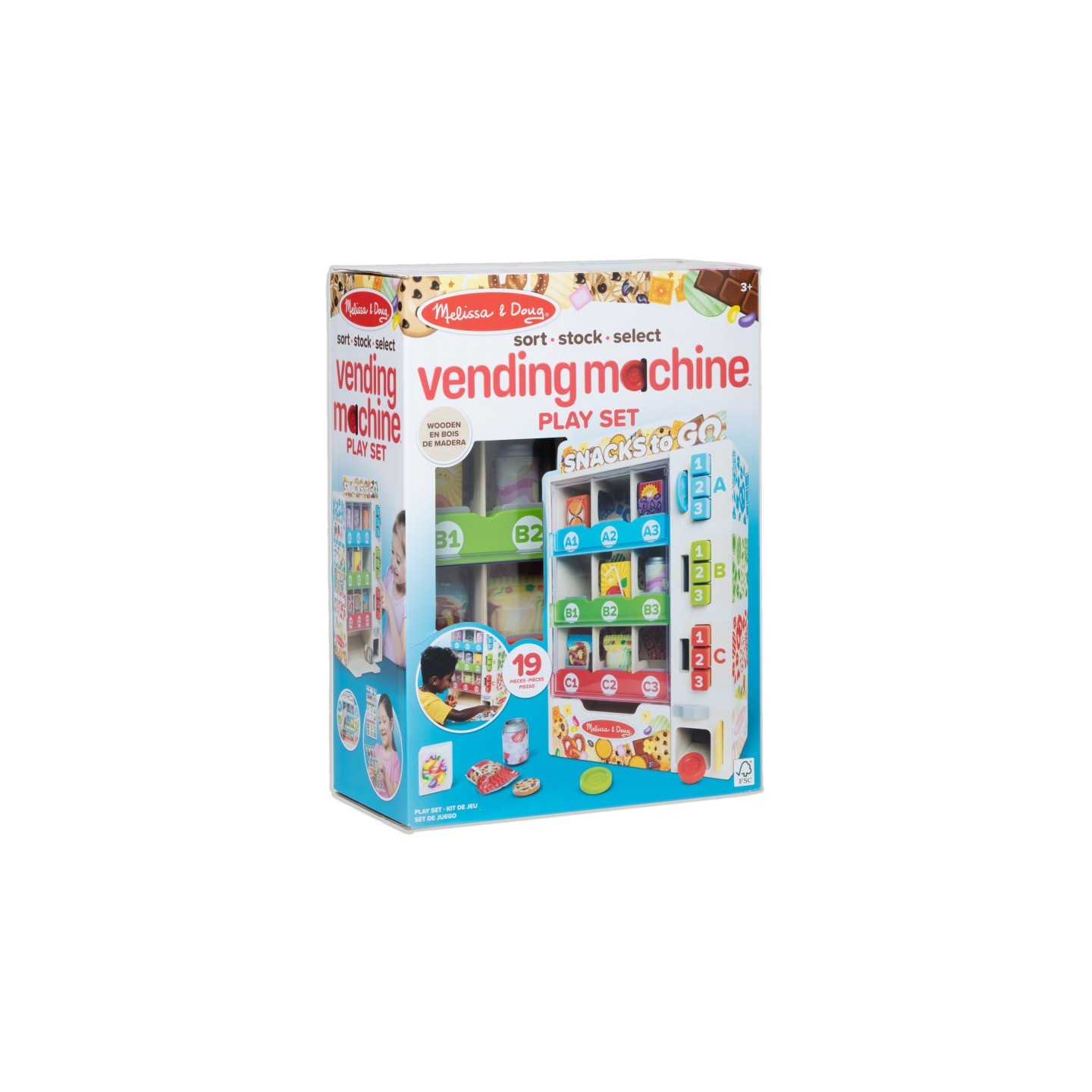 Melissa & Doug Sort, Stock, Select Wooden Vending Machine Play Set