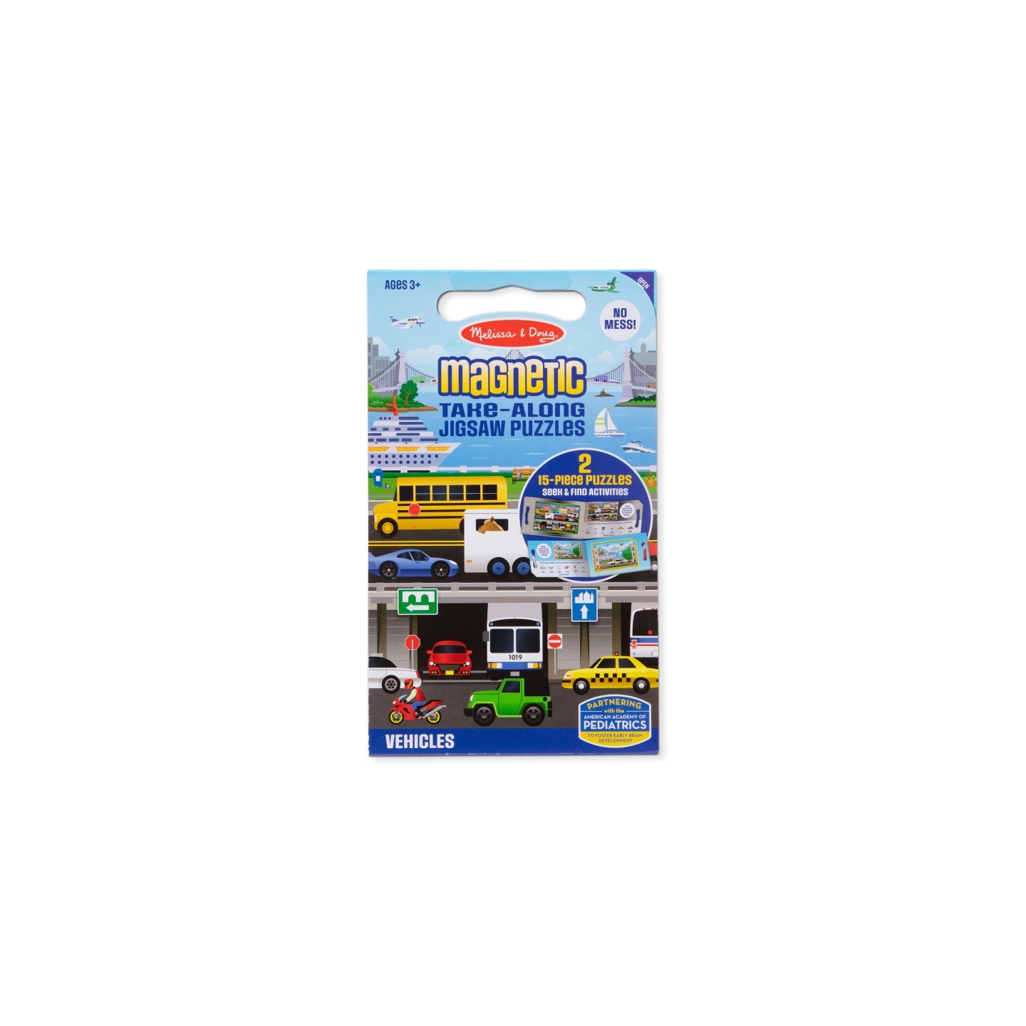 Melissa & Doug Take Along Magnetic Jigsaw Puzzles - Vehicles