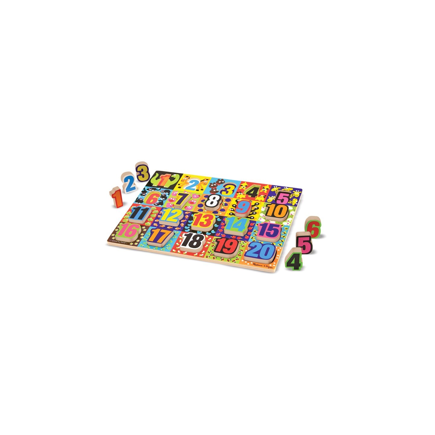 Melissa & Doug Jumbo Numbers Chunky Puzzle, 12" x 16", 20 Pieces