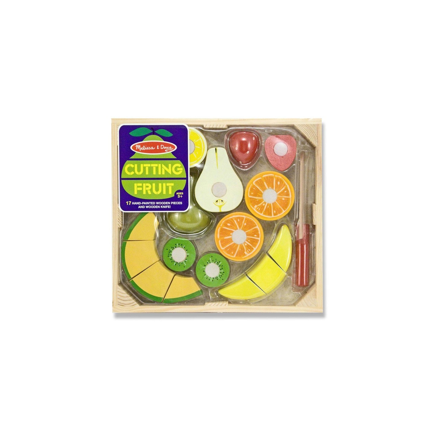 Melissa & Doug Cutting Fruit Set - Wooden Play Food