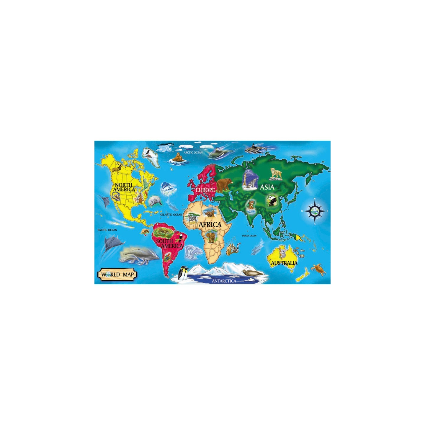 Melissa & Doug World Map Floor Puzzle
