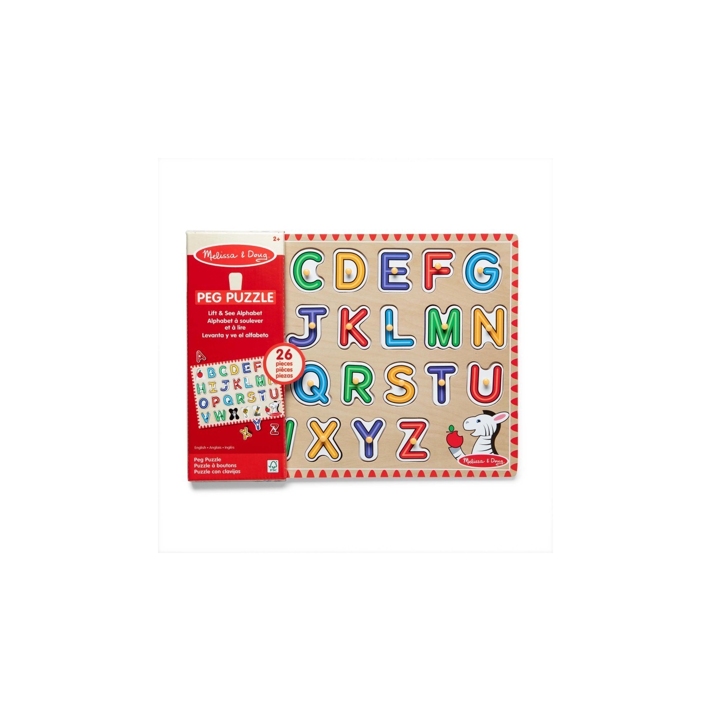 Melissa & Doug See-Inside Alphabet Peg Puzzle - 26 Pieces