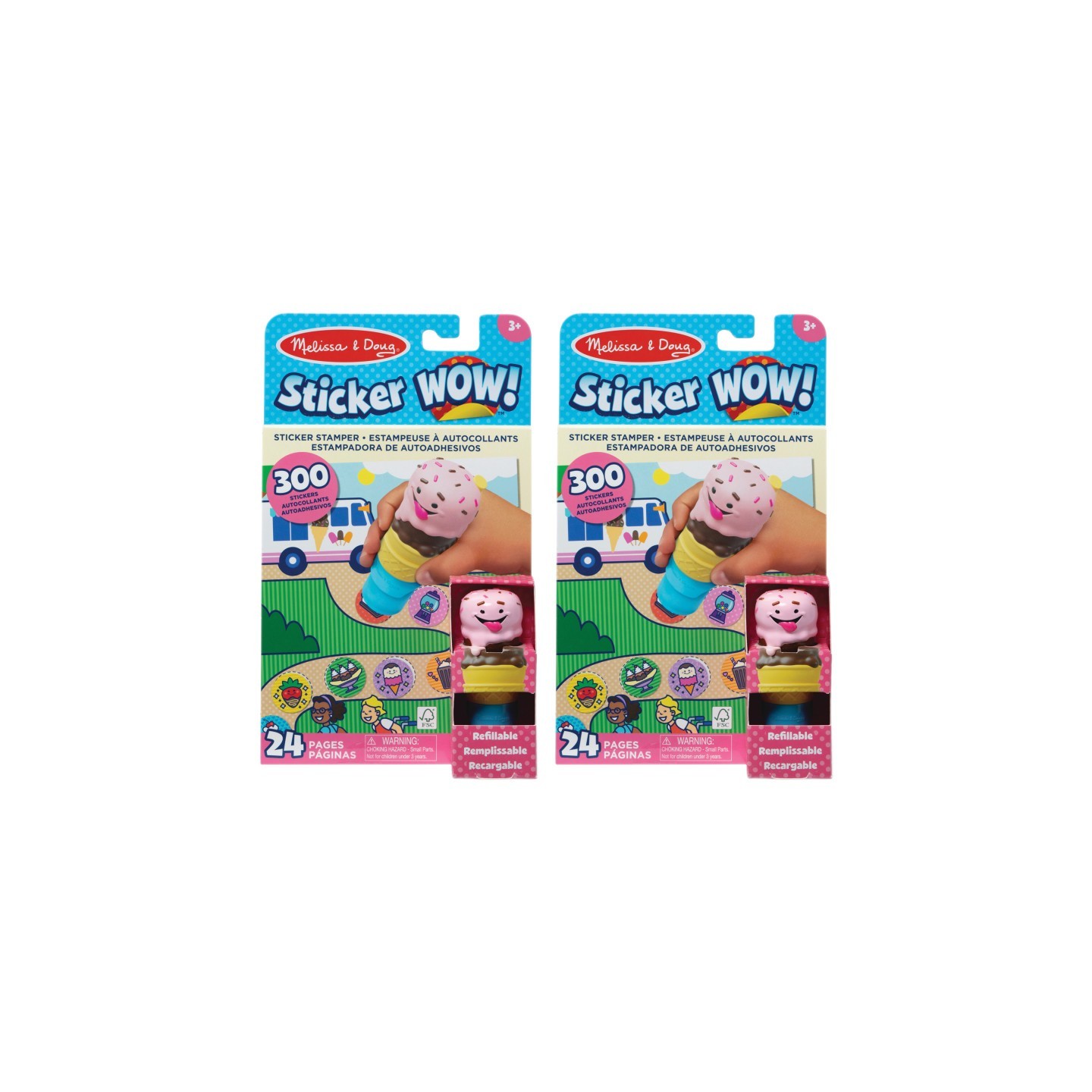 Melissa & Doug Sticker WOW! Activity Pad Set - Ice Cream, 2 Sets