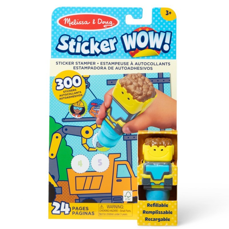 Melissa & Doug Sticker WOW! Activity Pad & Sticker Stamper - Bulldozer