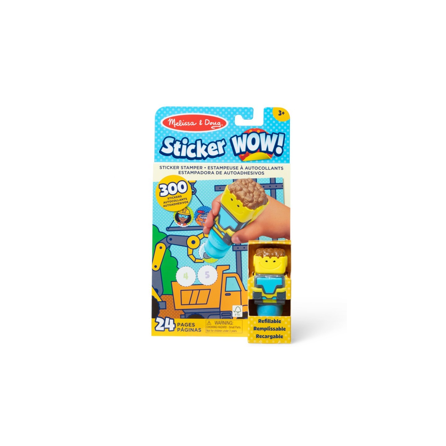 Melissa & Doug Sticker WOW! Activity Pad & Sticker Stamper - Bulldozer