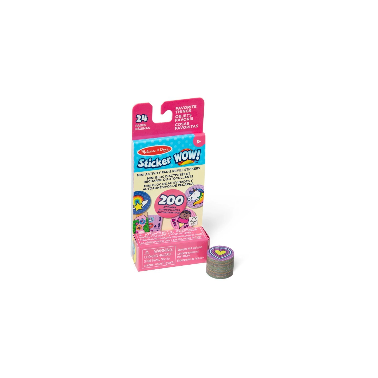 Melissa & Doug Sticker WOW! Mini Activity Pad with Refill Stickers - Favorite Things