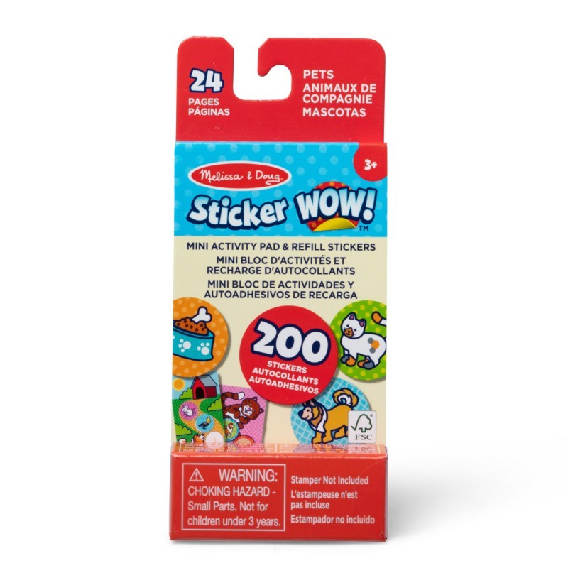 Melissa & Doug Sticker WOW! Mini Activity Pad with Refill Stickers - Pets