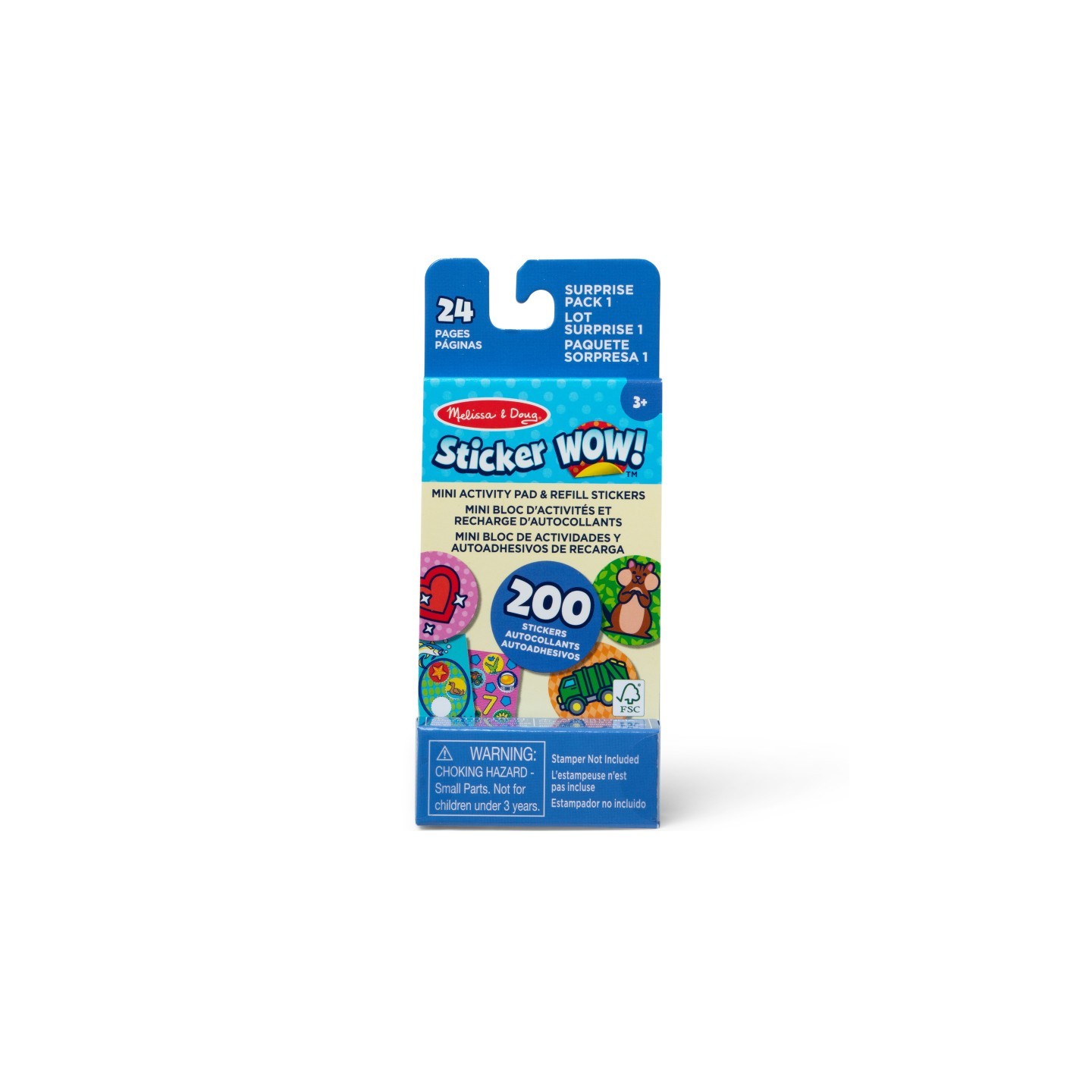 Melissa & Doug Sticker WOW! Mini Activity Pad with Refill Stickers - Surprise Pack 1