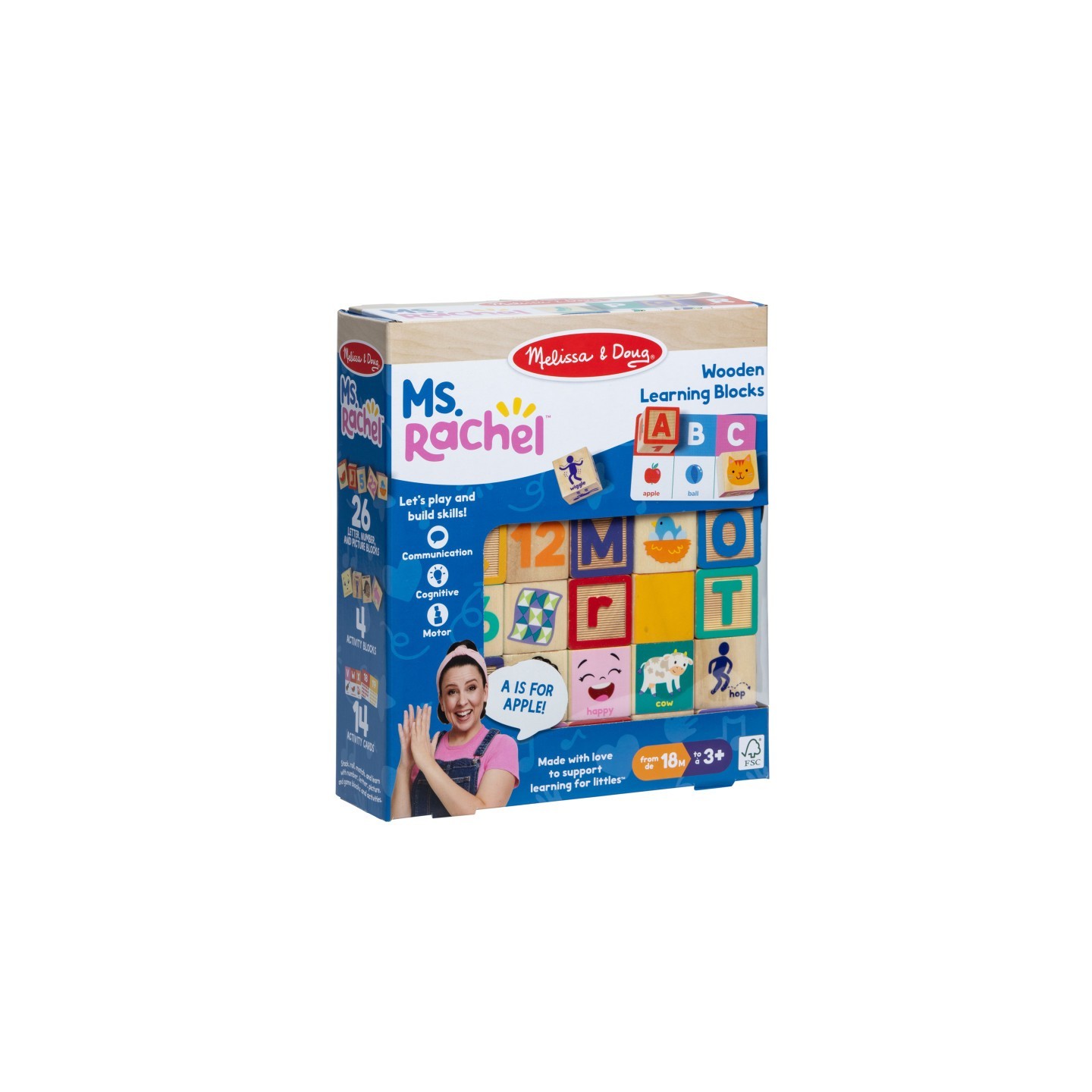 Melissa & Doug Ms. Rachel Blocks + Activity Cards