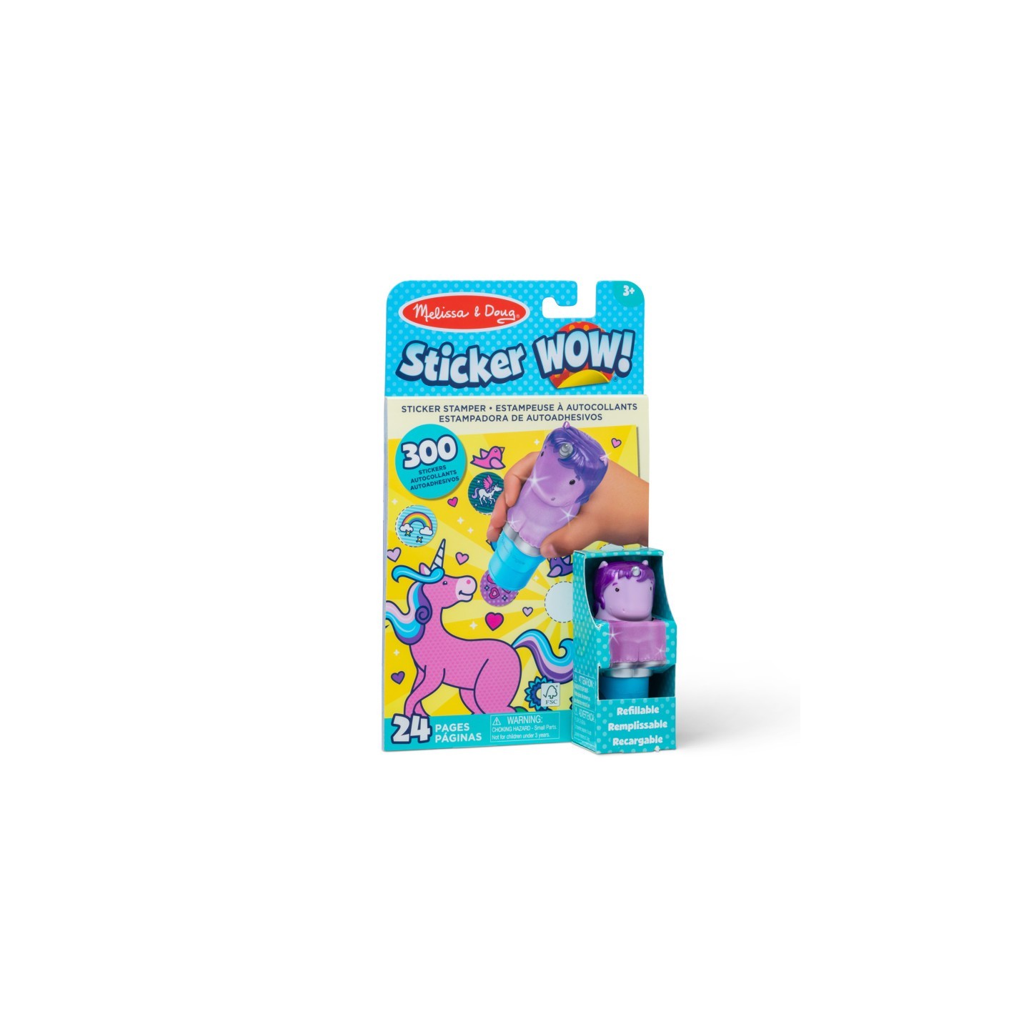 Melissa & Doug Sticker WOW! Activity Pad & Sticker Stamper - Purple Unicorn