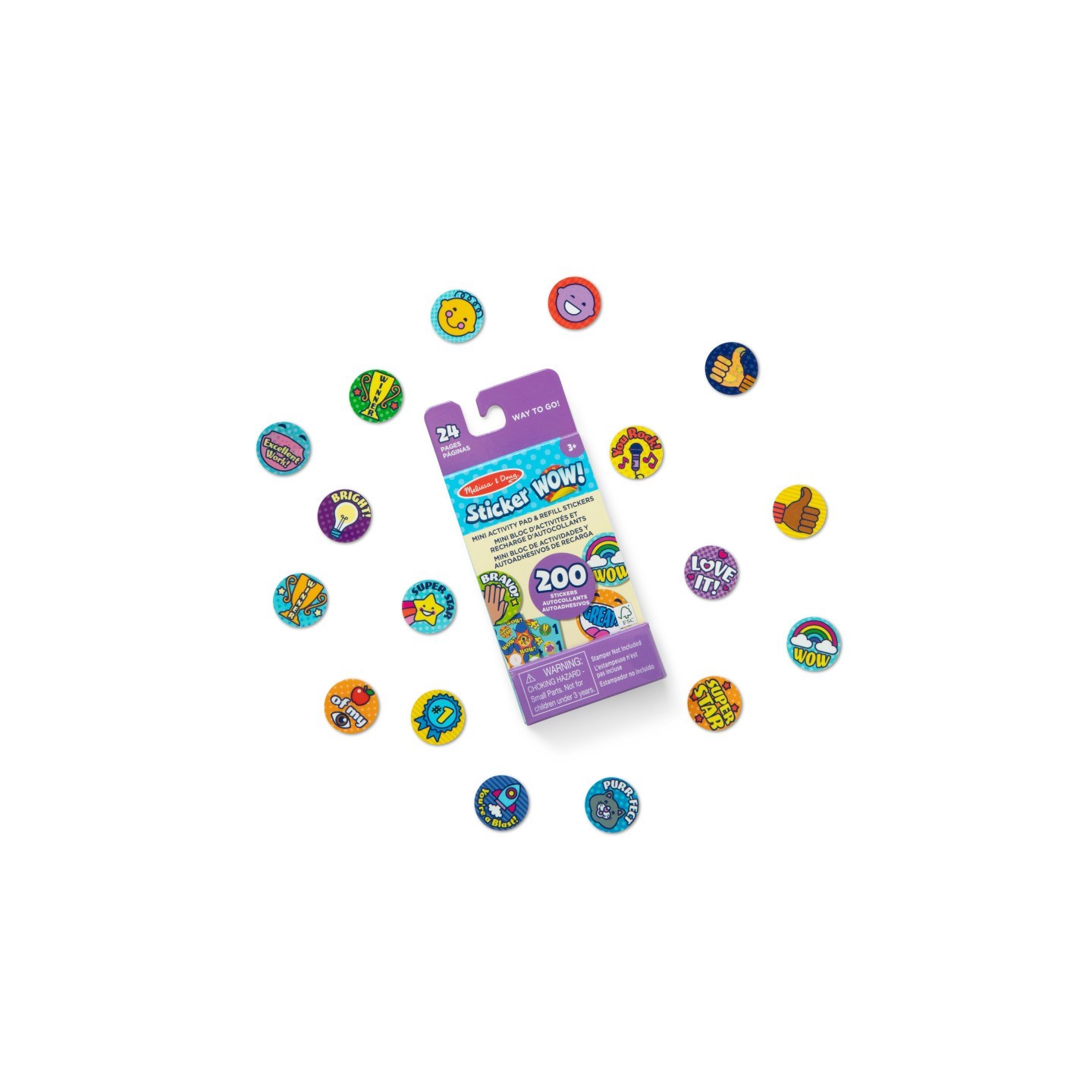 Melissa & Doug Sticker WOW! Mini Activity Pad with Refill Stickers - Rewards
