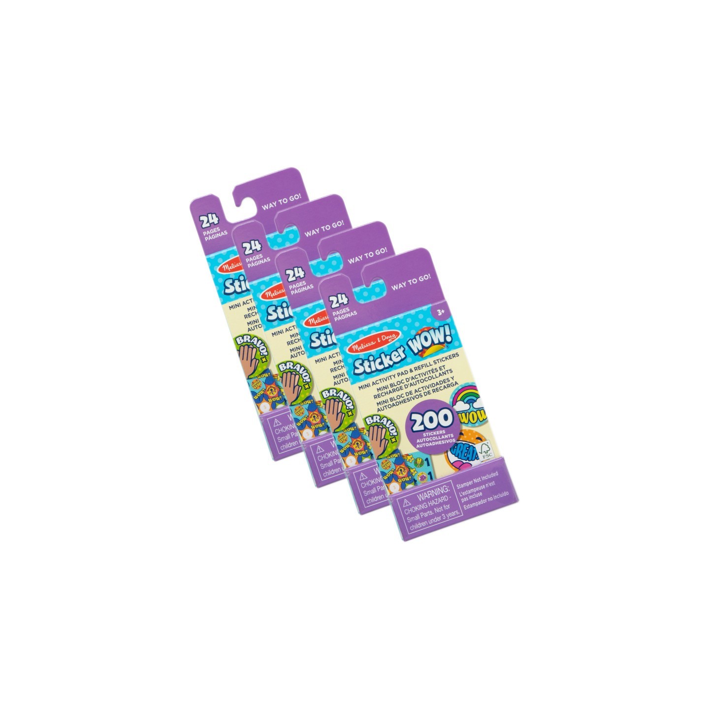 Melissa & Doug Sticker WOW! Mini Activity Pad with Refill Stickers - Rewards, 4 Sets