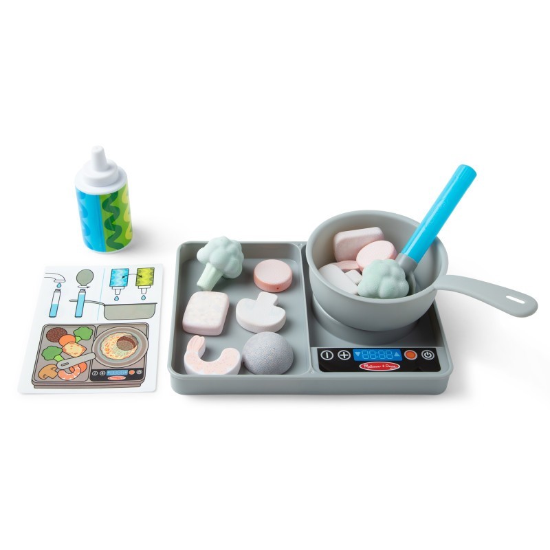 Melissa & Doug Simmer & Stir Stovetop Play Set with Water WOW! Color Reveal