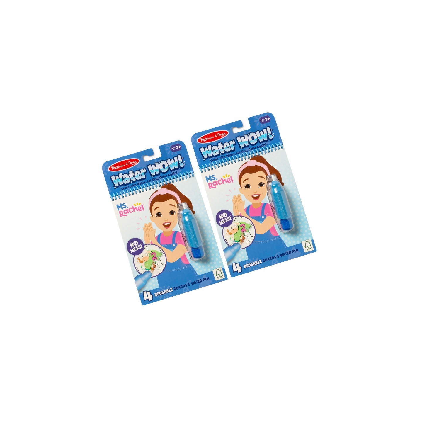 Melissa & Doug Ms. Rachel™ Water WOW! Color-Reveal Pad, Find & Count, Pack of 2