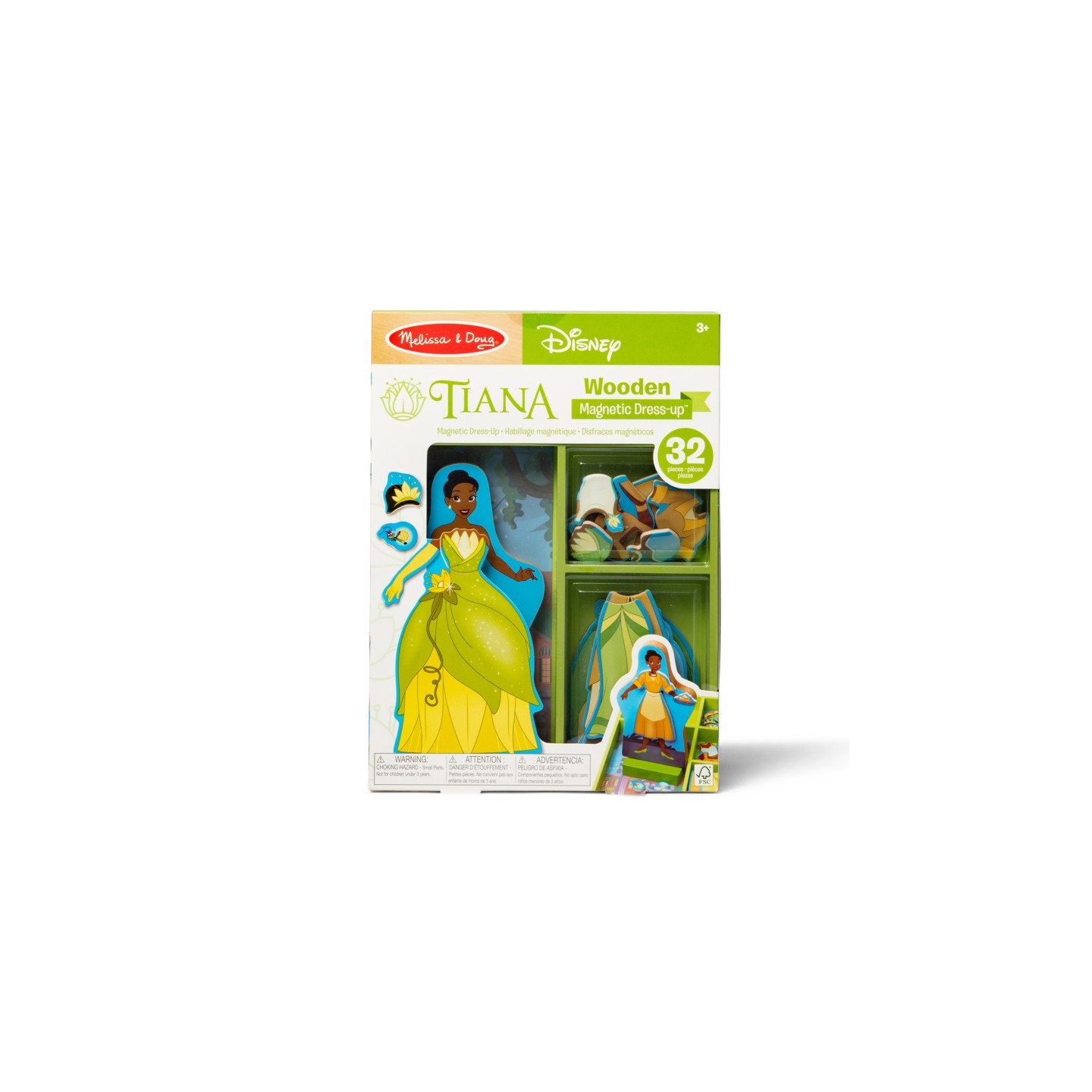 Melissa & Doug Disney Princess Tiana Wooden Magnetic Dress-Up Play Set
