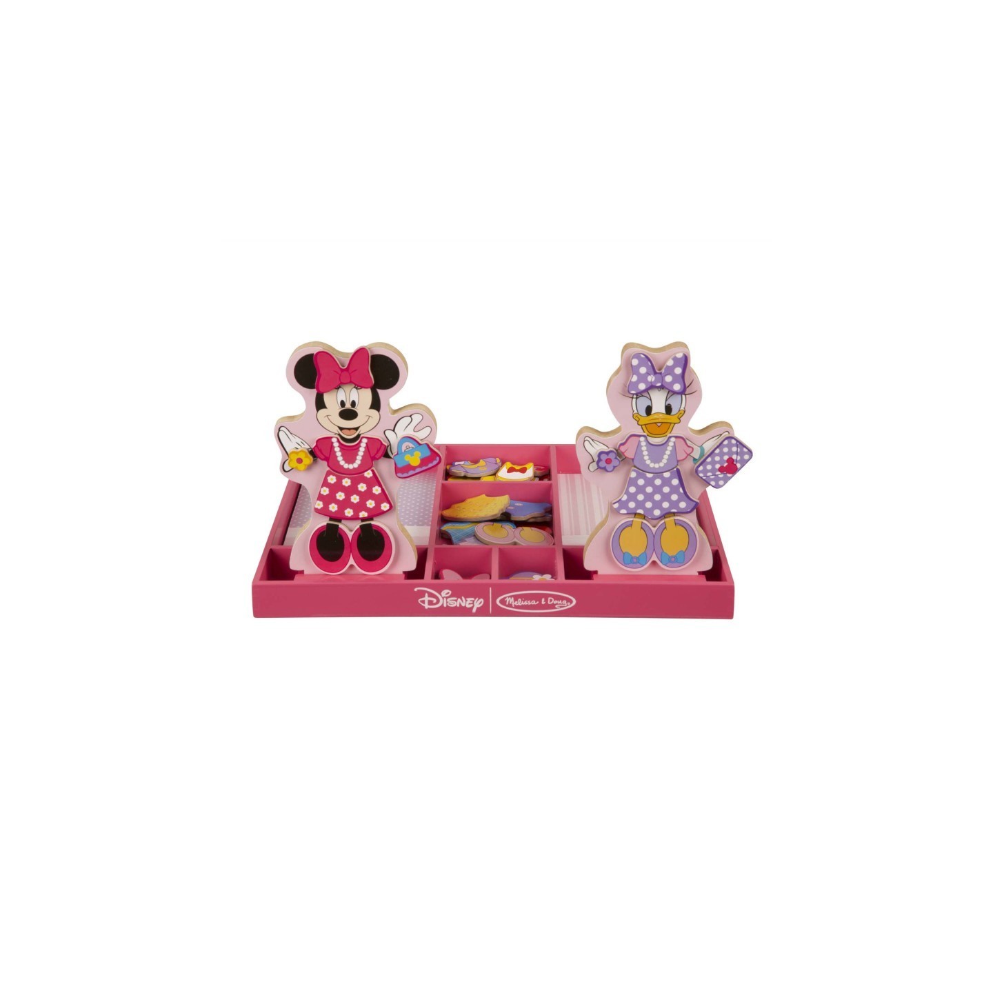 Melissa & Doug Disney Minnie & Daisy Deluxe Wooden Magnetic Dress-Up Play Set