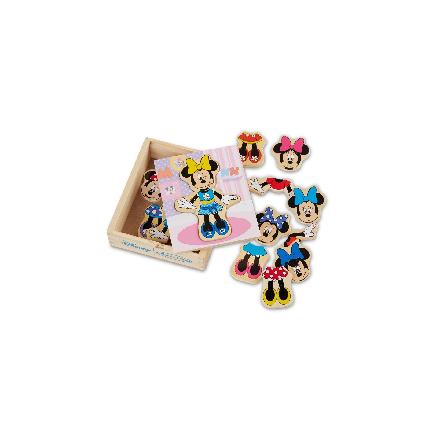 Melissa & Doug Disney Minnie Mouse Wooden Mix & Match Dress-Up Puzzle