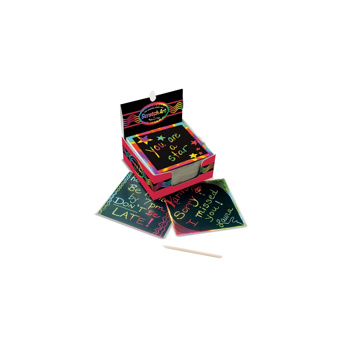 Melissa & Doug Scratch Art® Box of Rainbow Mini Notes