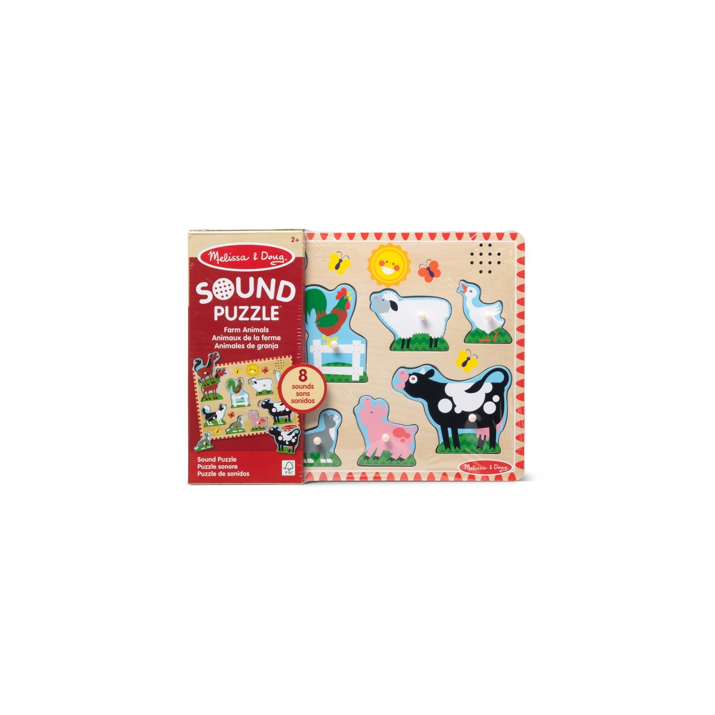 Melissa & Doug Farm Animals Sound Puzzle - 8 Pieces