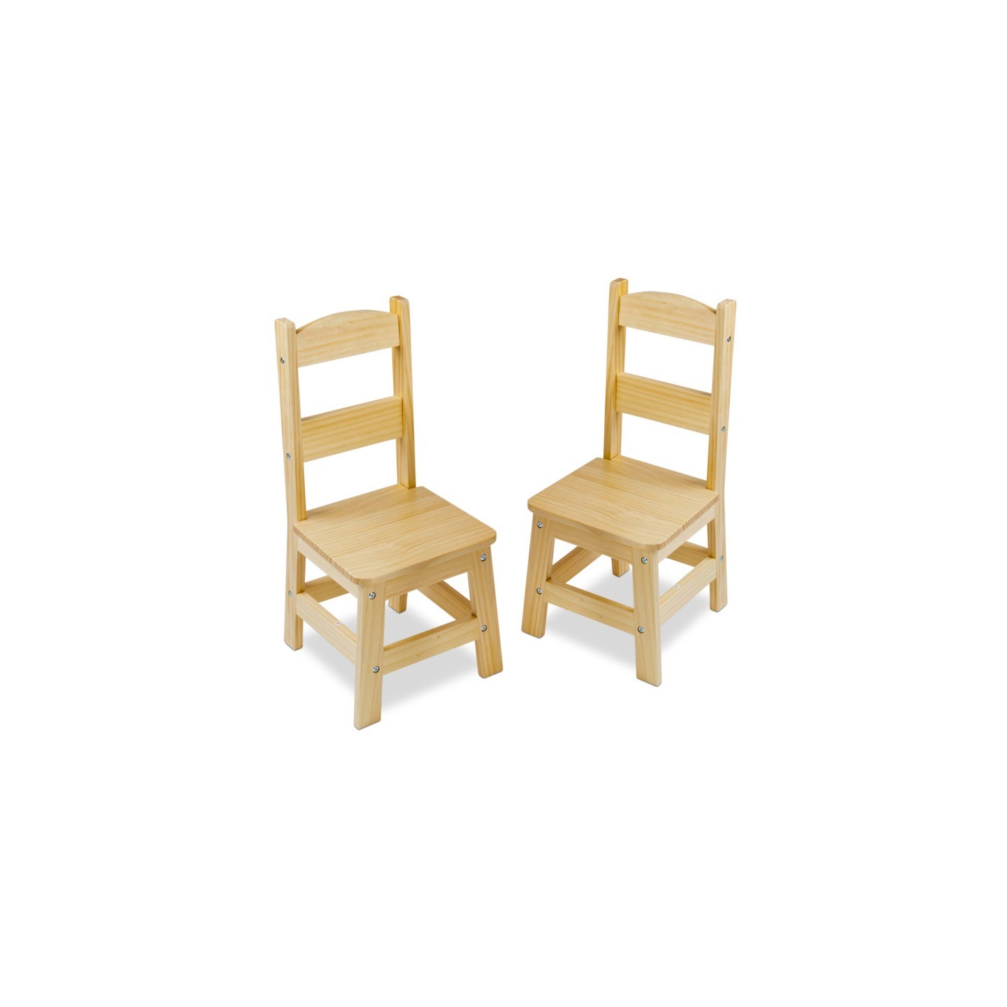 Melissa & Doug Pair of Solid Wood Chairs 2-Piece Set