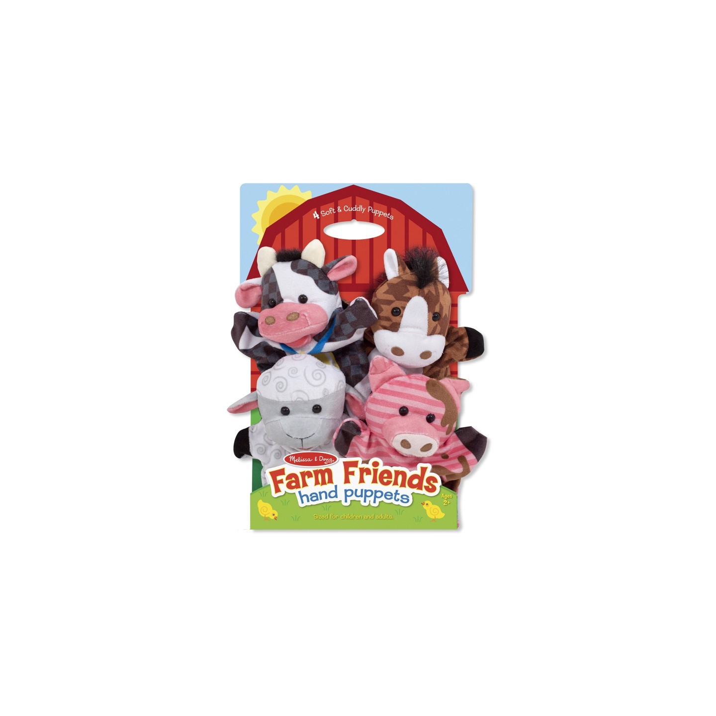 Melissa & Doug Farm Friends Hand Puppets, Set of 4