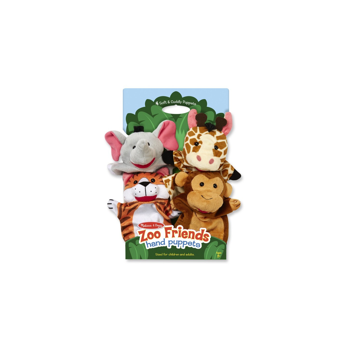 Melissa & Doug Zoo Friends Hand Puppets, Set of 4