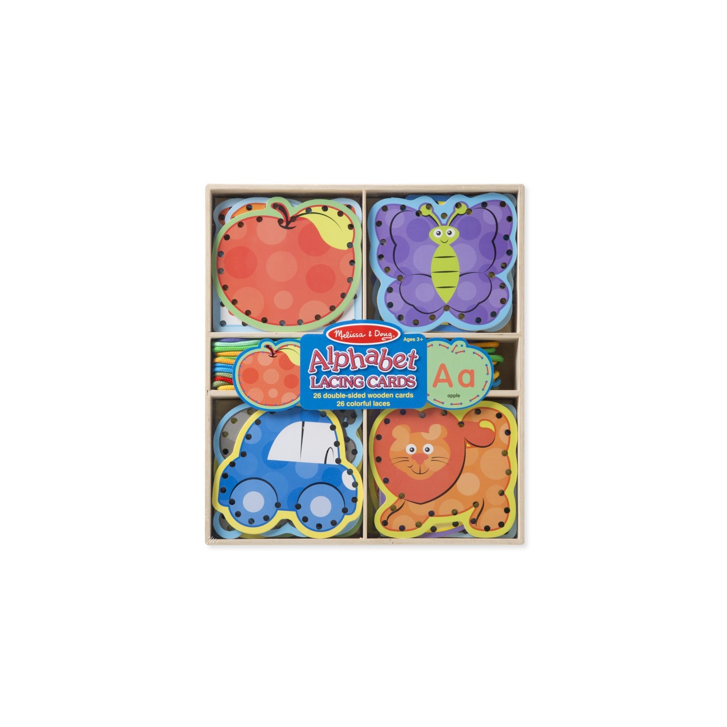 Melissa & Doug Alphabet Lacing Cards
