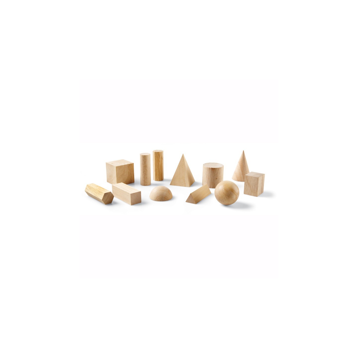 Learning Resources Wooden Geometric Solids, Pack of 12
