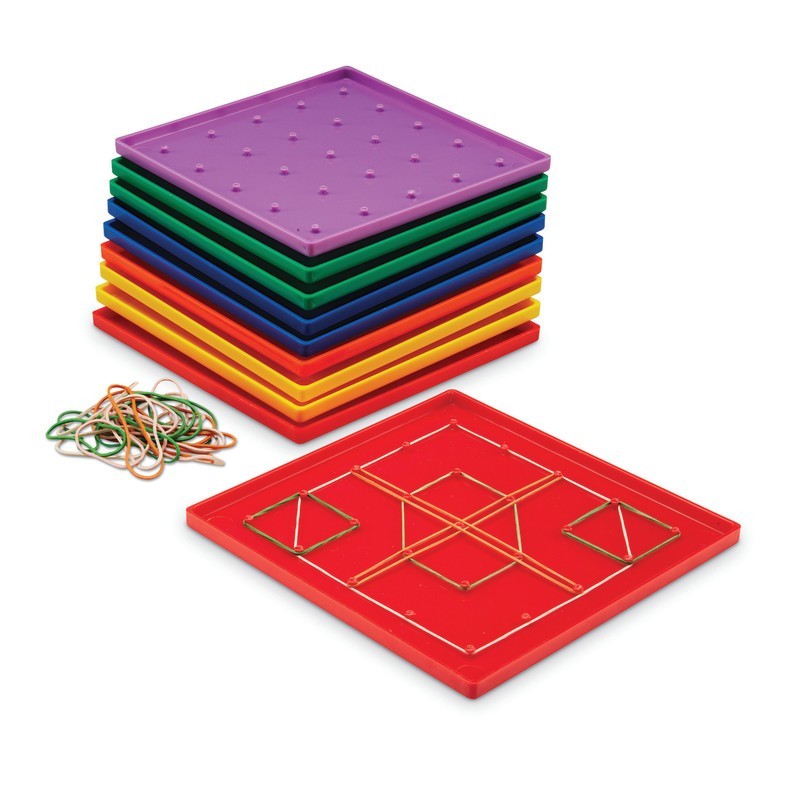 Learning Resources Plastic Geoboard Classpack of 10