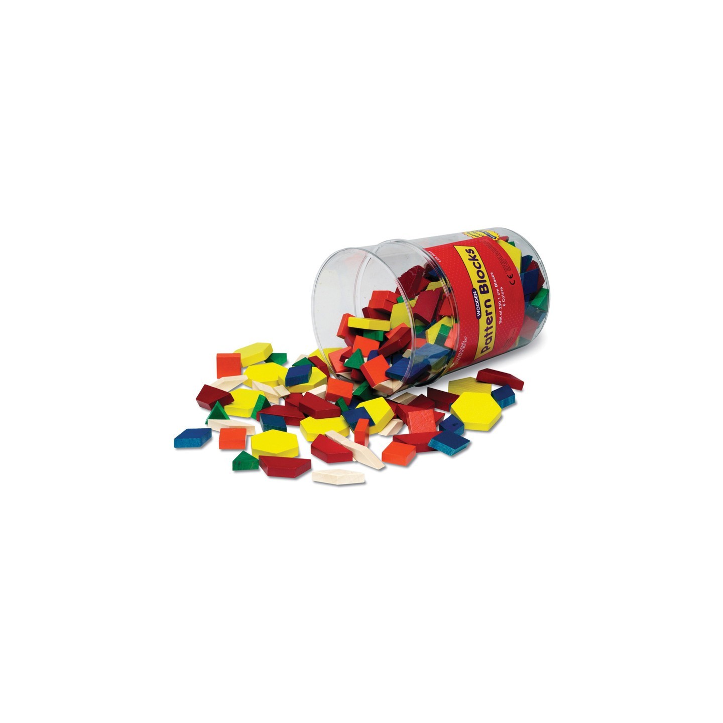 Learning Resources Pattern Blocks Wooden, 1cm, 250 Per Pack