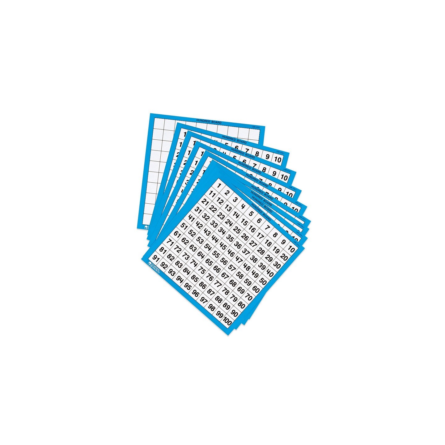 Learning Resources Laminated Hundred Boards, Pack of 10