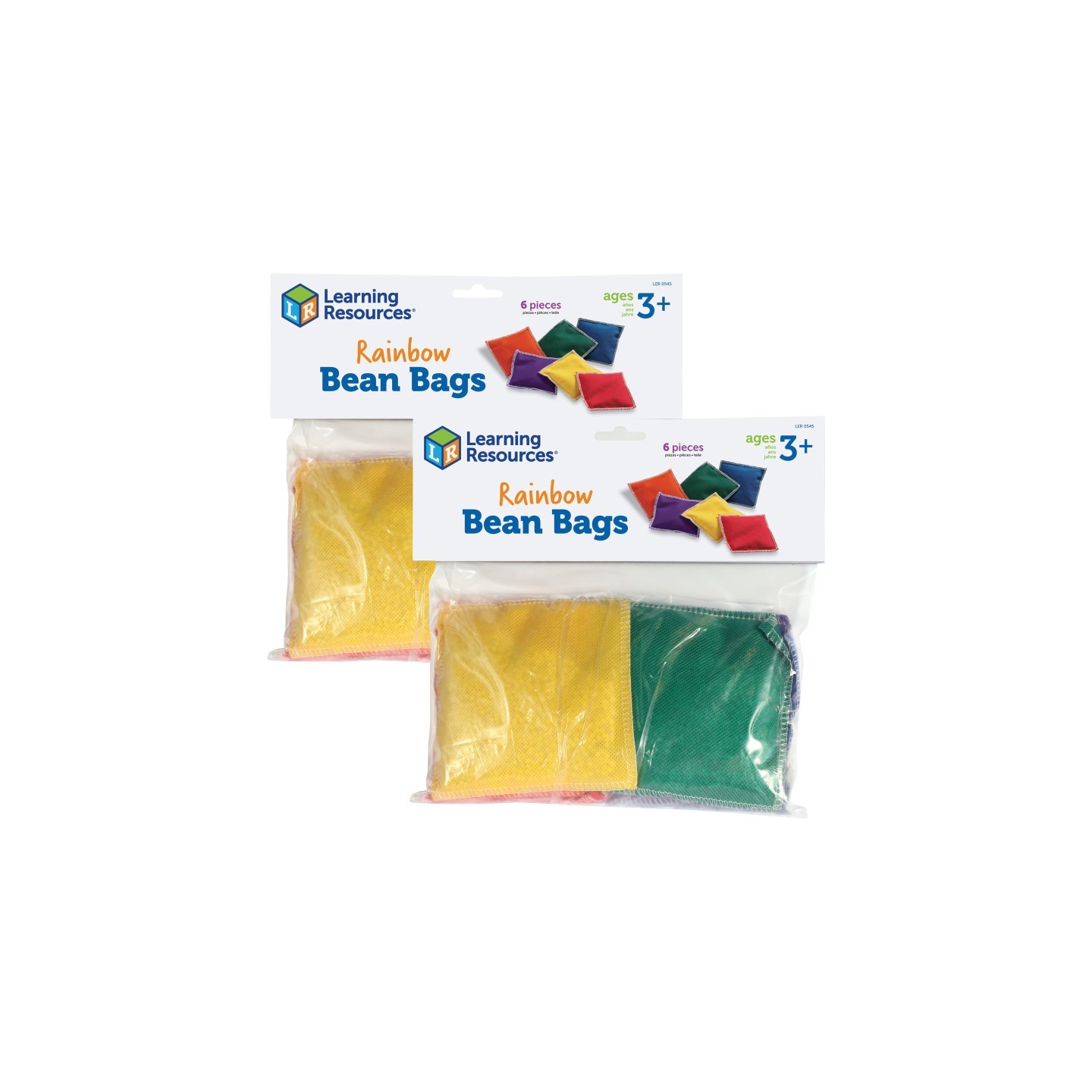 Learning Resources Rainbow Bean Bags, 6 Per Set, 2 Sets