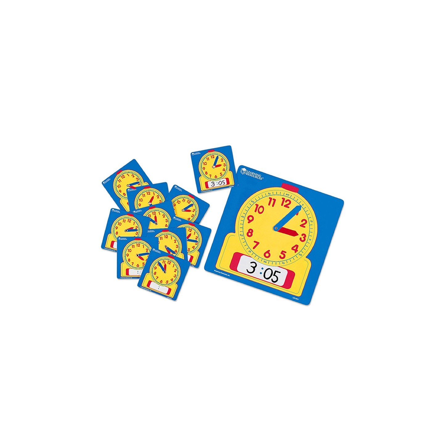 Learning Resources Write & Wipe Clocks Classroom Set, 1 Demonstration Clock, 24 Student Clocks