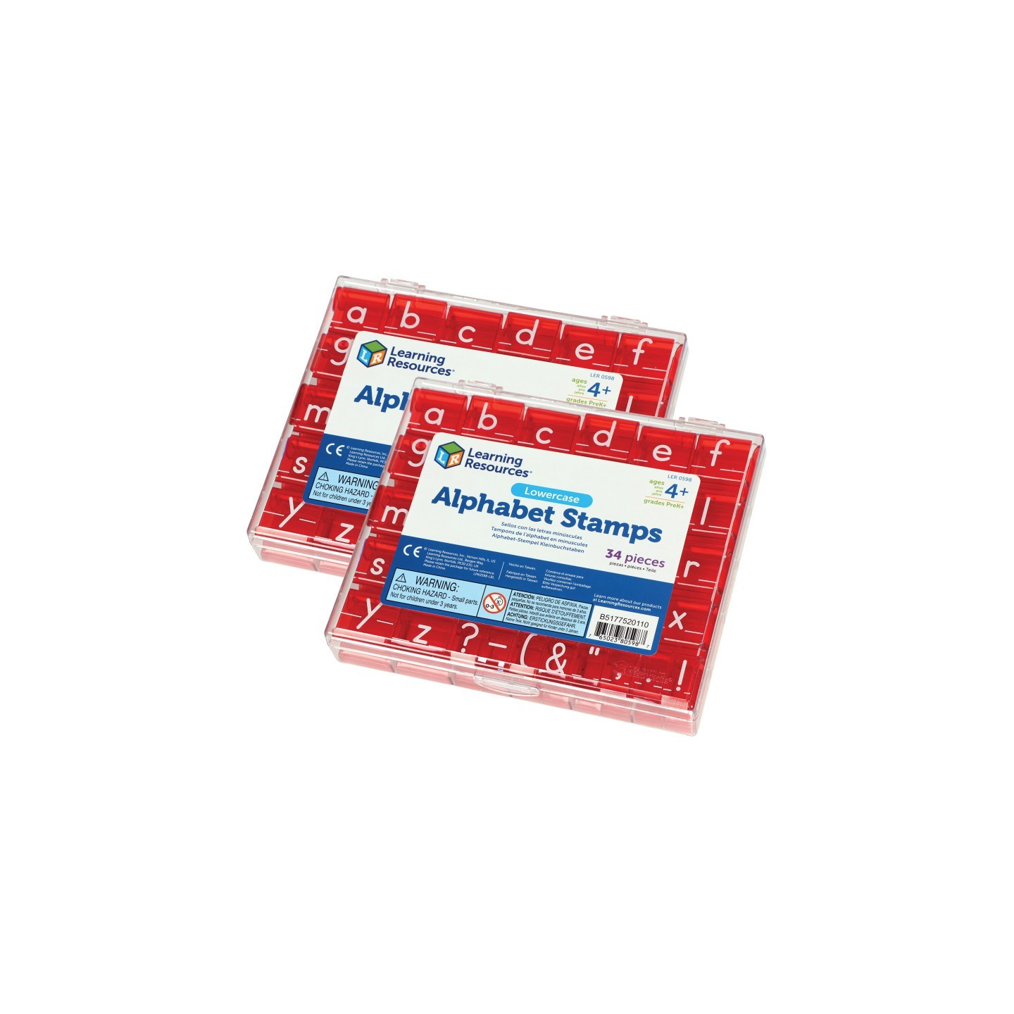 Learning Resources Lowercase Alphabet & Punctuation Stamps Set, 2 Sets