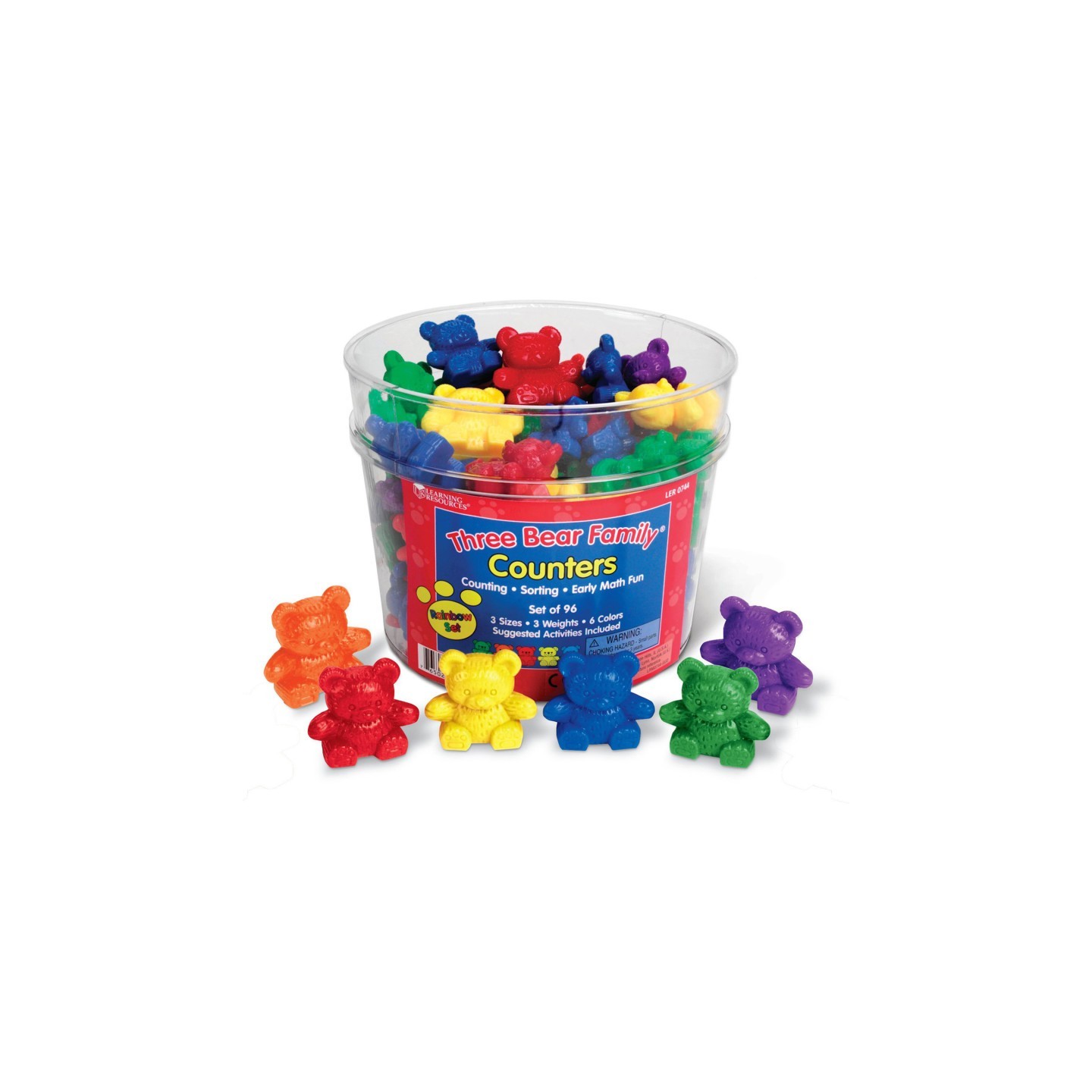 Learning Resources Three Bear Family® Rainbow™ Counters, Set of 96