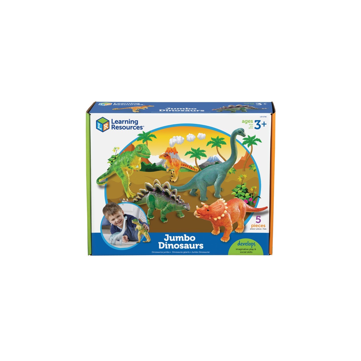 Learning Resources Jumbo Dinosaurs, Set of 5