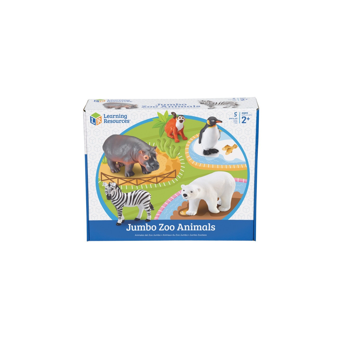 Learning Resources Jumbo Zoo Animals, Set of 5