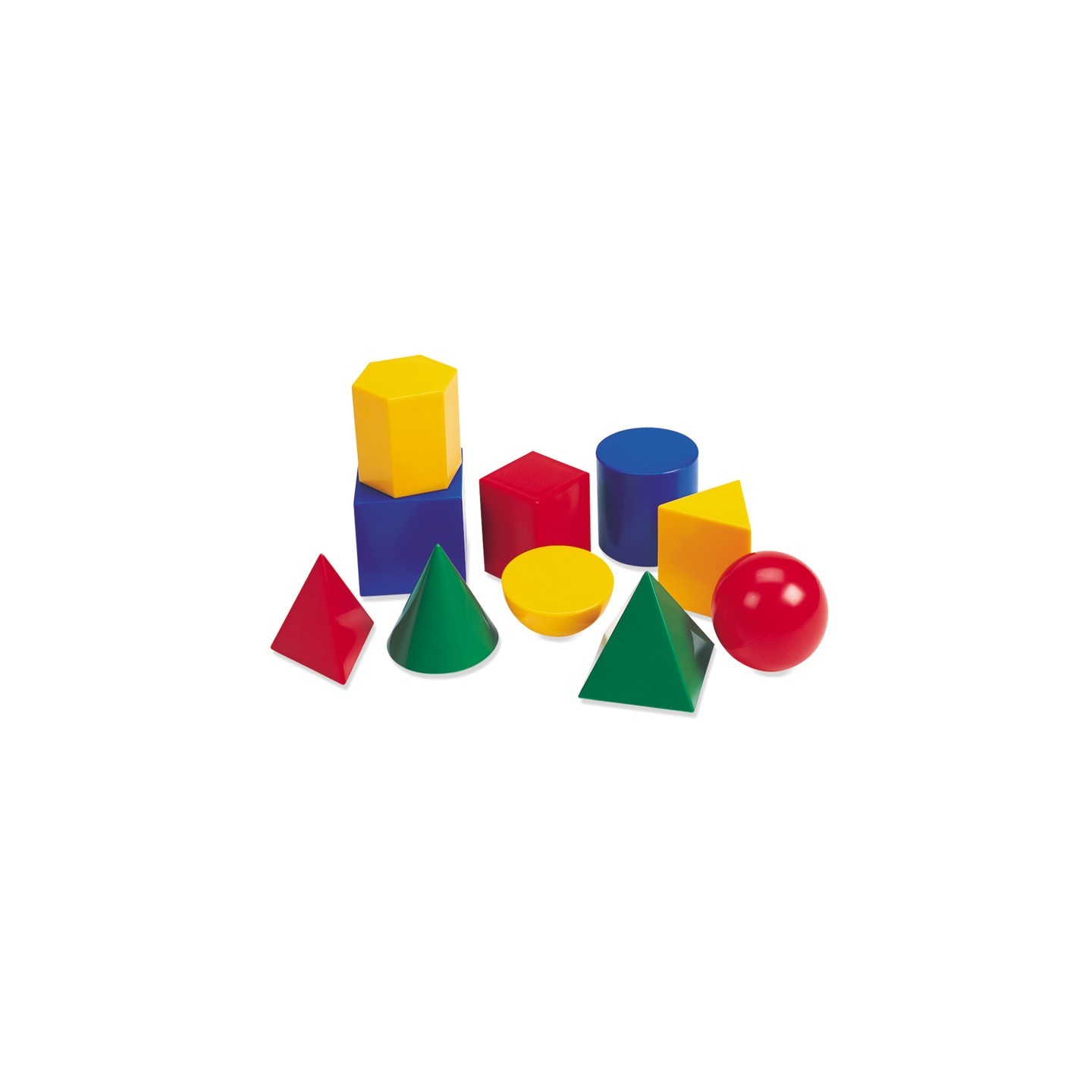 Learning Resources Large Geometric Plastic Shapes, 10 Pieces