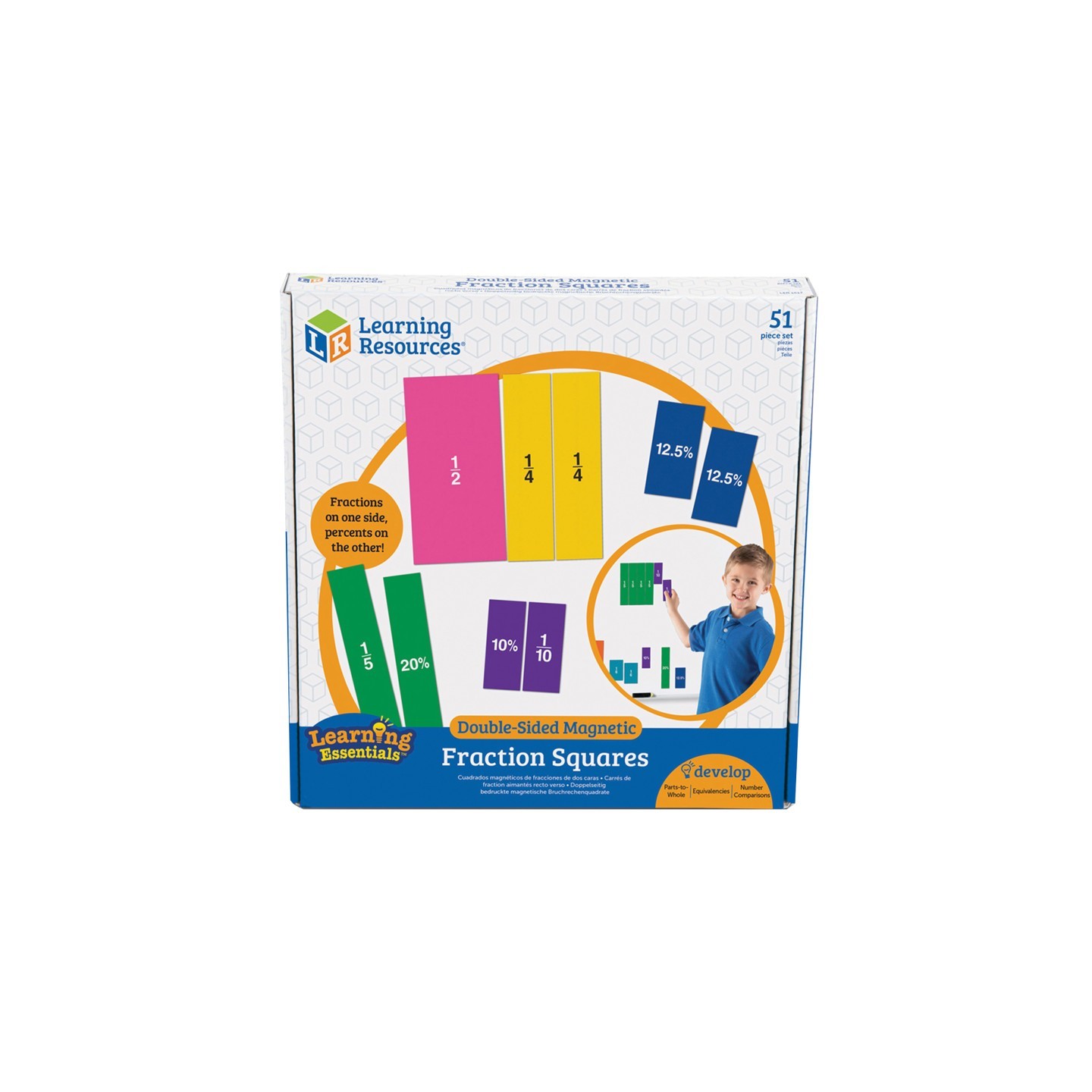 Learning Resources Double-Sided Magnetic Fraction Square