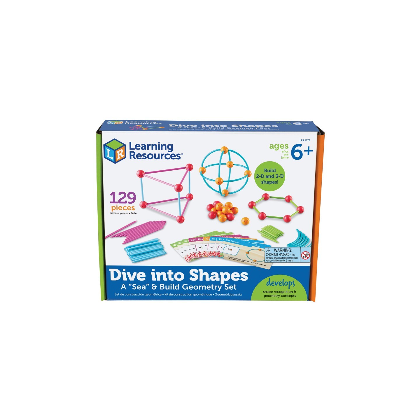 Learning Resources Dive into Shapes!™ A "Sea" and Build Geometry Set