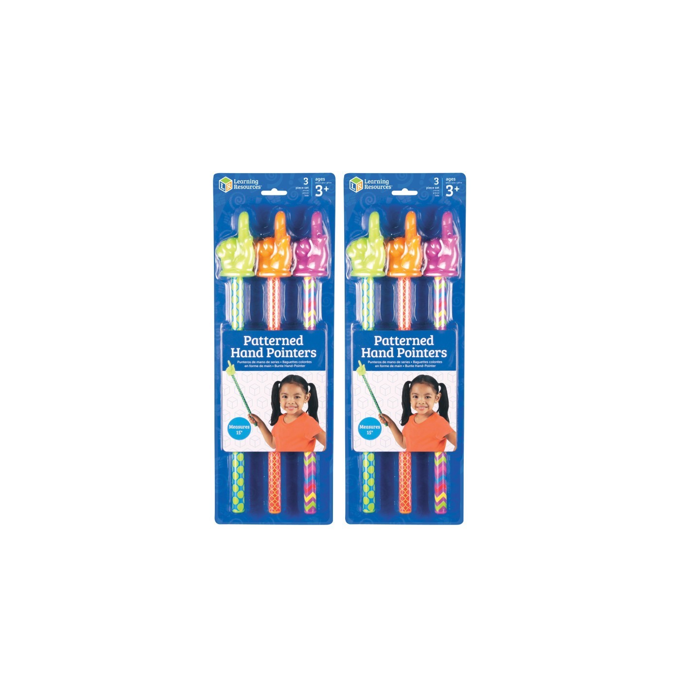 Learning Resources Patterned Hand Pointers, 3 Per Pack, 2 Packs