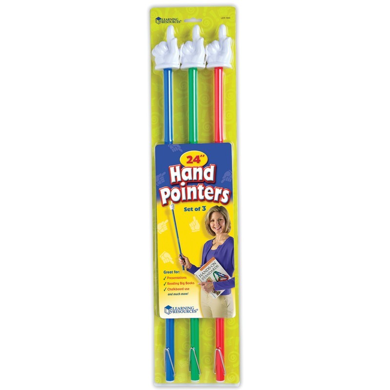 Learning Resources Hand Pointers, 24", Pack of 3
