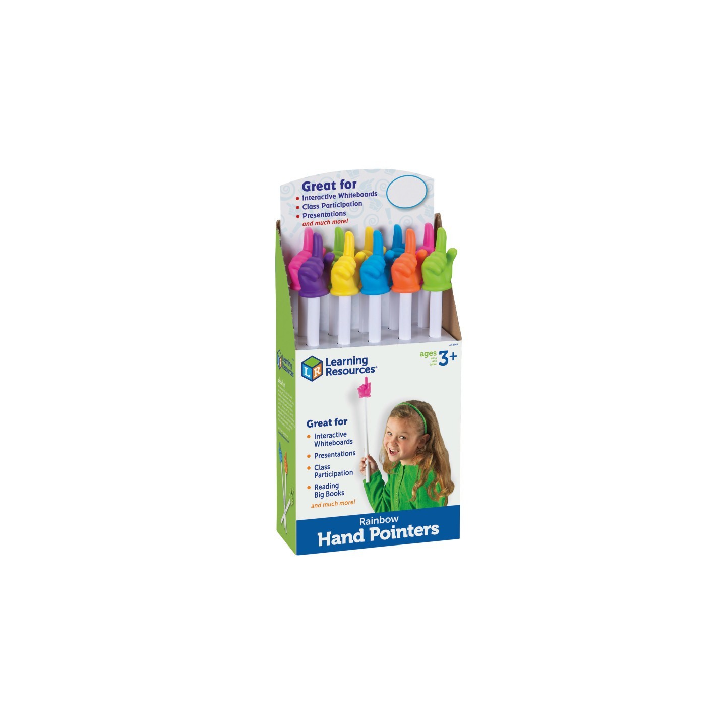 Learning Resources Rainbow Hand Pointers, 15", Pack of 10