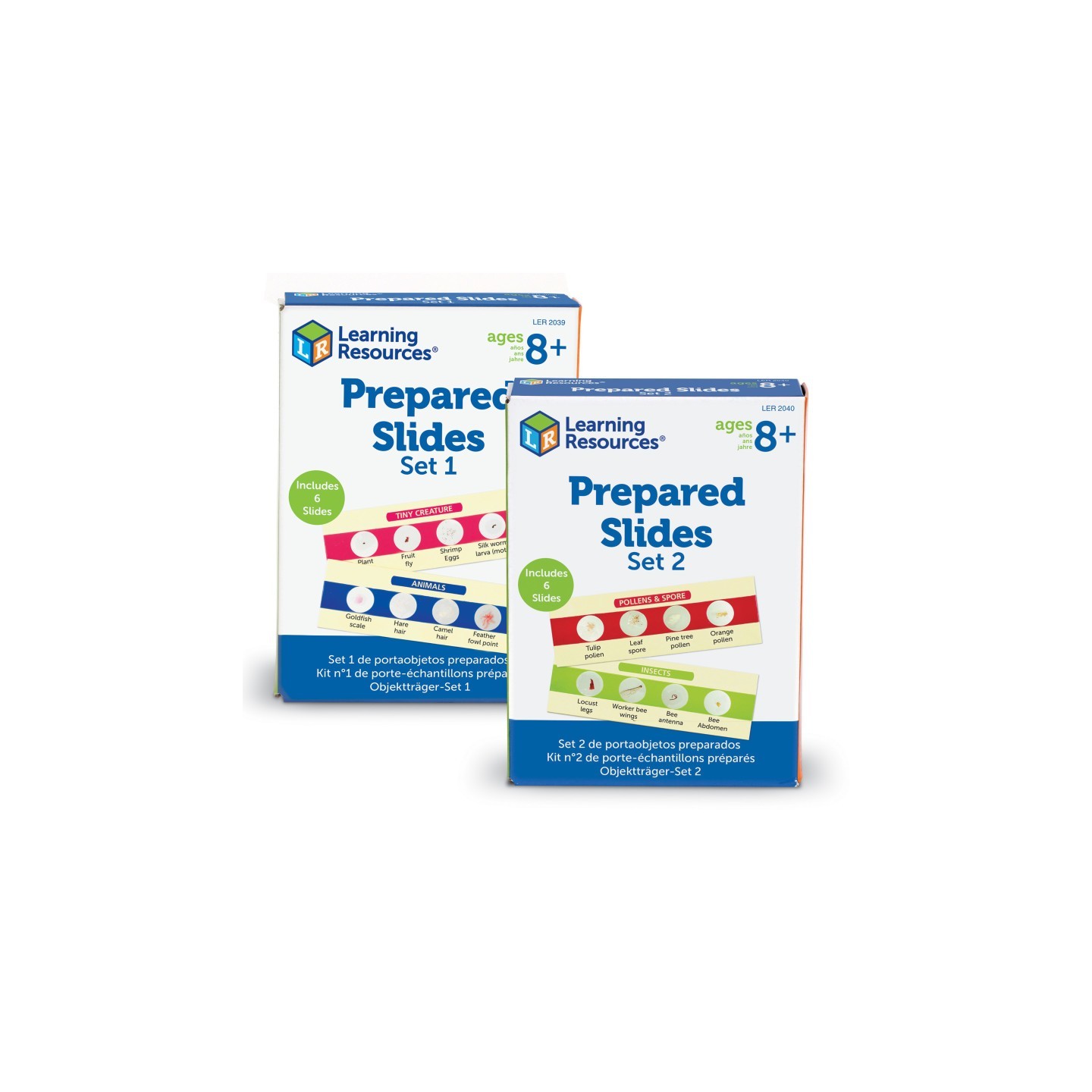 Learning Resources Prepared Slides Bundle: Set I & II, Pack of 12