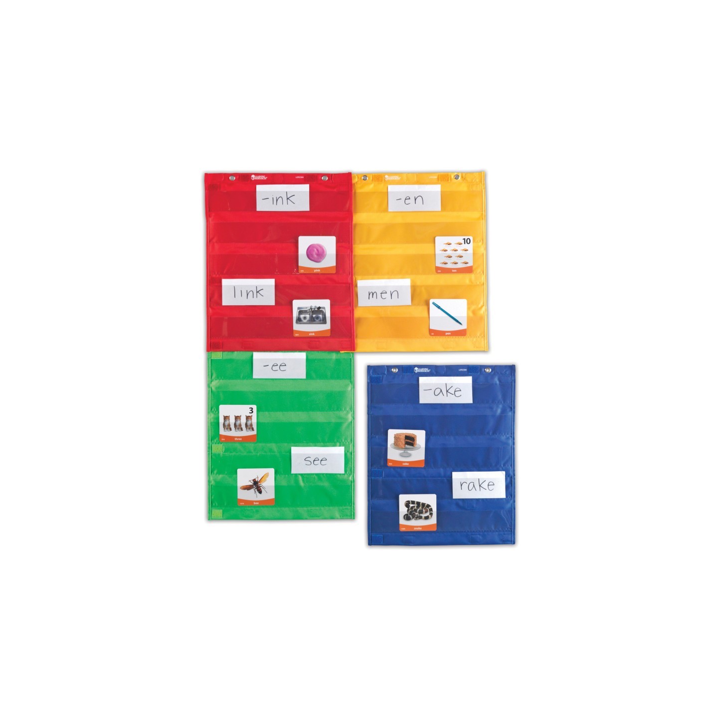 Learning Resources Magnetic Pocket Chart Squares, Pack of 4